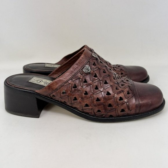 Brighton Shoes - Brighton Fanny Leather Heart Mules Women’s Size 7 M
